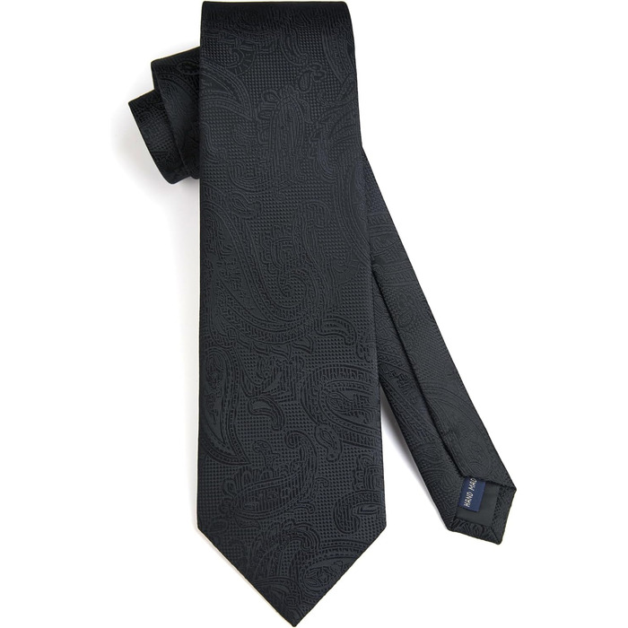 HISDERN Комплект краватки та нагрудного хустинки з квітковим візерунком Пайслі, зелений/чорний