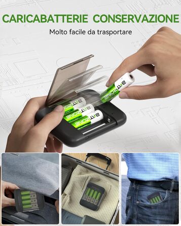 4 шт. акумулятори AA 1.5V 2500 mAh Lithium з зарядним пристроєм на 4 слоти (без кабелю зарядки)