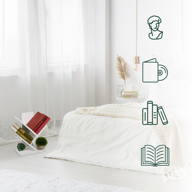 Relaxdays White Bookshelf in Tree Shape