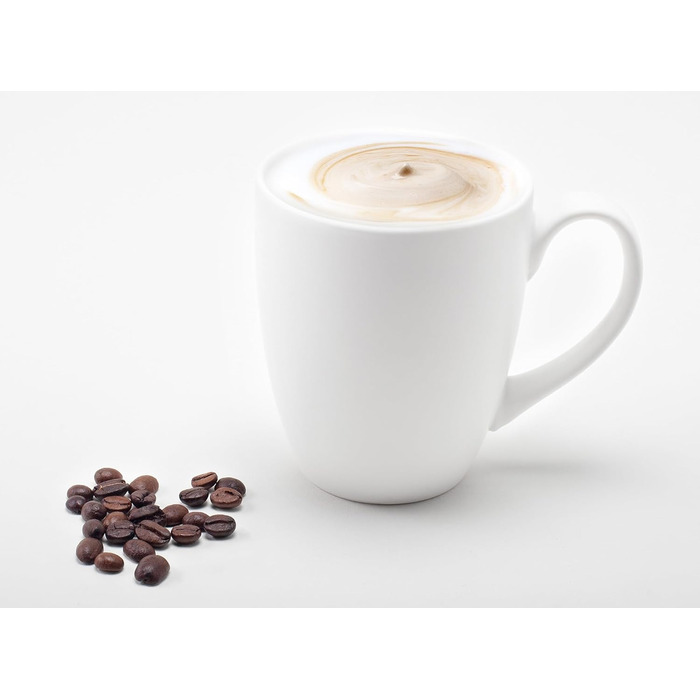 Hansekitchen Coffee Mug Set Large – Coffee Cups made of high-quality and sturdy ceramic, large handles, large mugs (White, Set of 6)