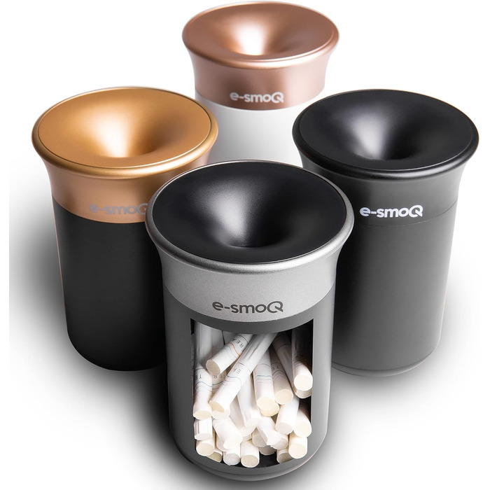 Електронна попільничка e-smoQ для HEETS, IQOS 3 Duo, Iluma Terea, герметична з кришкою, для авто, 4 кольори (чорний, сірий) – аксесуар для тютюнових стиків