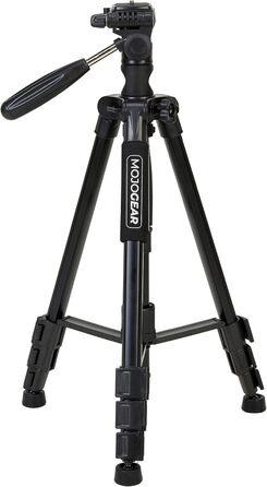 Штатив відео MOJOGEAR 140 см з тримачем для смартфона - штатив для камери, DSLR, телефону, з кульковою головкою, швидкознімною платформою, сумкою, SAB234 (167 см)