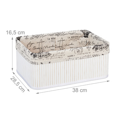 Bamboo Storage Basket with Print