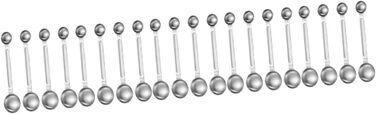 TOPBATHY 20-Piece Stainless Steel Measuring Spoons for Coffee, Tea, Tablespoons, Measuring Spoons, Baking Teaspoons, Sugar Spoons, Kitchen Measuring Spoons, Scoops for Canisters, Measuring Cups and Silver
