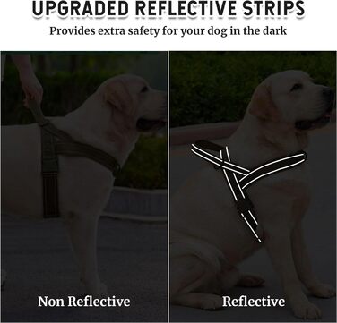 Шлейка для собак, анти-тяга, світловідбиваюча, для середніх та великих собак, регульована, м'яка, дихаюча, для прогулянок та бігу (L), Style2-M
