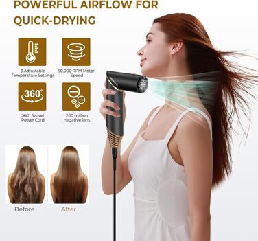 Набір для укладки волосся Airstyler 5 в 1: фен, щітка, плойка, брашшін, стайлер. Чорний