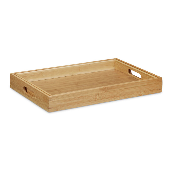 Relaxdays Serving Tray 2-Piece Bamboo Set