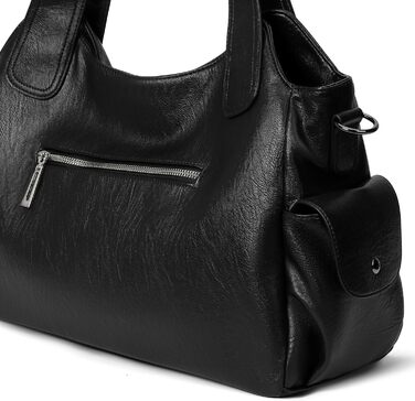 Сумка жіноча GSenhui вінтажна міська велика шопер з PU-шкіри, чорна, для подорожей, стиль панк