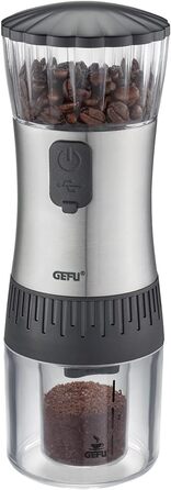 Електрична кавомолка GEFU POLVE з акумулятором, USB зарядкою, керамічним конусним жорном