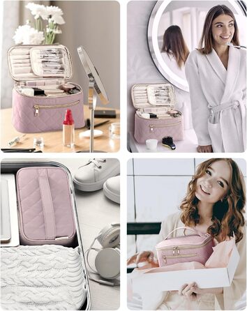 Косметичка для жінок, велика дорожня косметичка для макіяжу з відділенням для пензликів, органайзер, культик, з PU-шкіри, переносний мішечок для макіяжу, зелений (патент)