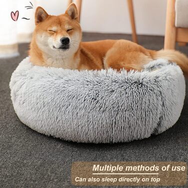 Comforting Cat Bed, Small Dog Bed, Warm Cozy Soft Plush Winter Bed for Cat Caves, Non-Slip Bottom, Machine Washable, Sofa Bed for Puppies/Small to Medium Cats