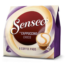 Кавові пади Senseo Cappuccino Choco для кавомашин, шоколадний капучино, 40 шт (5 упаковок по 8 шт)