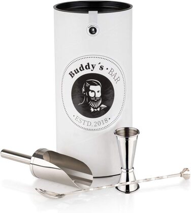 Gin-Tonic Bar Equipment, stainless steel look, food-safe, dishwasher-safe, long drink set (Basic Set)