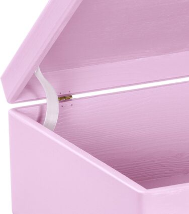 Large Wooden Box with Lid - All-Purpose Wooden Box - Storage Box | Toy Chest - Gift Packaging | Decorative Box for Crafts FSC® (approx. 40 x 30 x 14 cm | L, Pink)