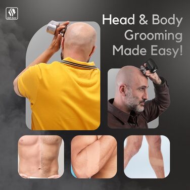 Електричний чоловічий голковий стайлер Skull Shaver Pitbull Silver PRO SX5 для обличчя та голови; ідеальний подарунок