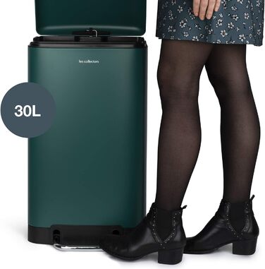 Відро для сміття Les Collectors №712, 30 л, зелене, знімний внутрішній відро, міцне, тихий закриття