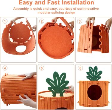 Двоповерхова котяча кімната-будинок з когтеточкою, платформа та іграшкою, 60x40x40 см