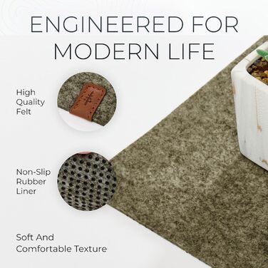 Підкладка на стіл повстяна з мохом (декоративний мох) – захист від подряпин, офісний декор