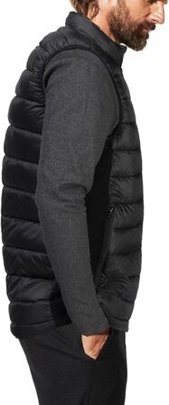 Лоовоко Гріюча жилетка для чоловіків з Powerbank 10000mAh, Легка терможилетка з 3 рівнями температури та 4 зонами нагріву, Пральна, для роботи на відкритому повітрі, мотоцикл, прогулянки та вигул собак (Чорний, XXL)