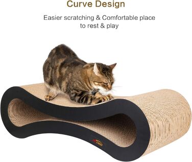 Кігтеточка Likea Ultimate з ліжком та лаунжем, чорна