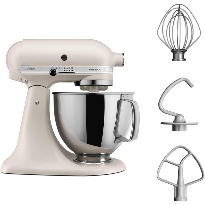 Кухонна машина KitchenAid Artisan з чашею 4,7 л, колір Milchshake