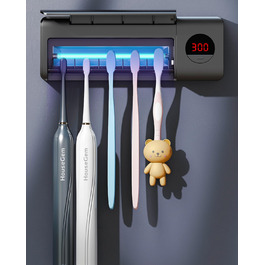 Стерилізатор зубних щіток DSHOW UV з таймером, бездротовий настінний, 2000mAh, білий/чорний
