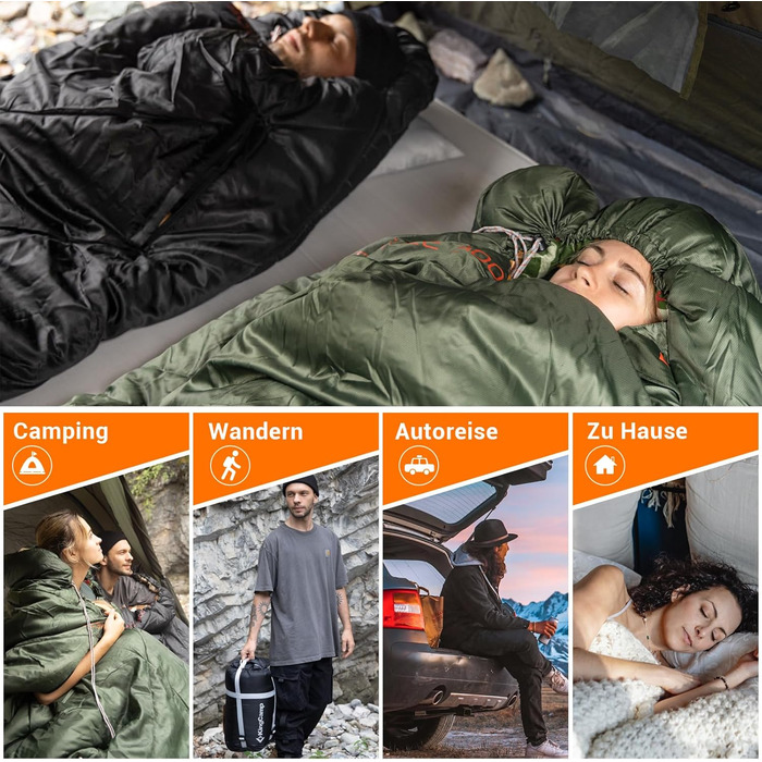 KingCamp XXL 3-Season Sleeping Bag - Oversized for Adults | Camping, Hiking, Backpacking & Travel