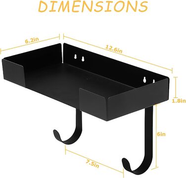 Кріплення для прасувальної дошки настінне, 32*15.7 см. Настінне кріплення для прасувальної дошки з нержавіючої сталі з металевими гачками. Тримач для прасувальної дошки, кріплення для праски на стіну, підходить для прасувальних дошок T/Y форми.