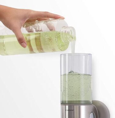 Simplehuman Wall Mounted Double Soap Dispenser - Brushed Stainless Steel, 444ml x 2 - 5 Year Warranty