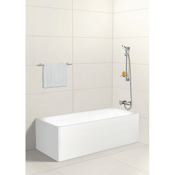 Hansgrohe Crometta Shower Set, 0.65 m, water-saving, White/Chrome (0.90m Set)