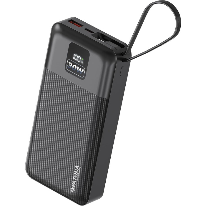 Повербанк PATONA Premium 20000mAh 22.5W PD з Li-Polymer батареєю, швидка зарядка, USB-C та 2x USB-A, захист від перегріву та короткого замикання