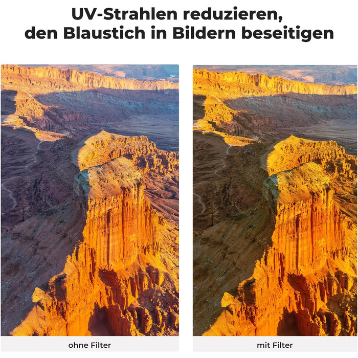 Фільтр UV K&F Concept 67mm 9H, захисний фільтр, захист від ударів (Nano Xcel)