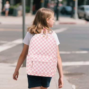 Шкільний рюкзак LEDAOU для хлопчиків та дівчаток-підлітків, білий з ромашками та чорний, рожево-білий, рюкзак для щоденного використання та відпочинку