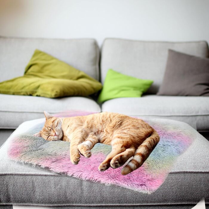Ліжко для кота YUYTE, зручне та миюче, для дому, тепле та м'яке, підходить для будь-якої пори року (COLORFUL)
