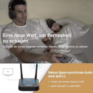 Bluetooth-трансмітер 1Mii B06TX для телевізора з підтримкою aptX Low Latency та aptX HD