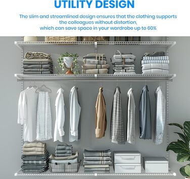 Плечики для одягу YSSOA, 50 шт., з антиковзаючою поверхнею, обертовий гачок 360°, стандартні, білі