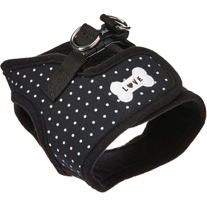 Нашийник для собак Puppia Dotty чорного кольору, середнього розміру