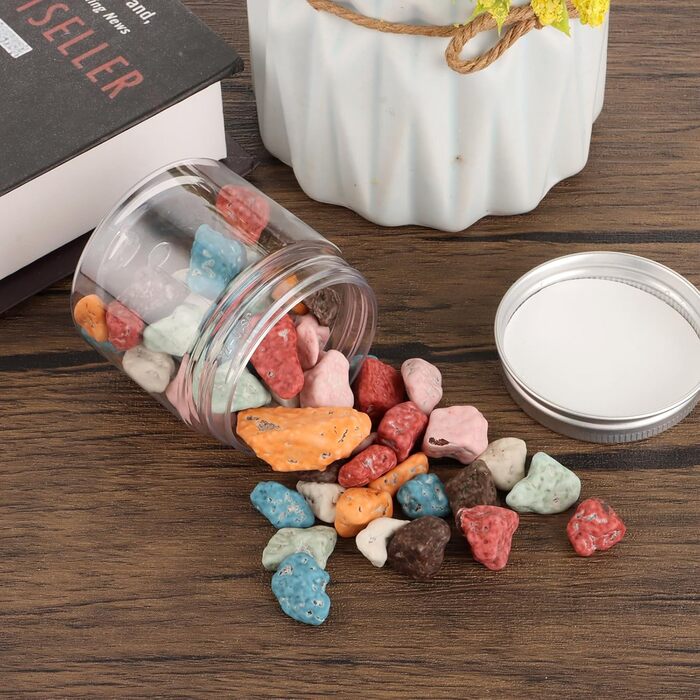 Набір контейнерів для зберігання 16 шт. 500 мл з кришкою, прозорі пластикові банки, BPA Free, для продуктів та солодощів