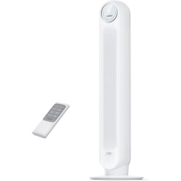 Турбовентилятор Dreo Nomad One: тиха робота 28dB, швидкість 7.6 м/с, осциляція 90°, пульт ДУ, 4 режими, таймер 8 год, білий