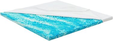 Juskys Topper 180x200 cm Memory Foam Topper, 7-Zone Orthopedic & Breathable, 7cm Height, H2 - H3 Firmness, Washable Cover - Mattress Topper, Mattress Pad