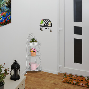 Поличкова система Relaxdays кутова, біла, металева, з 3 полицями