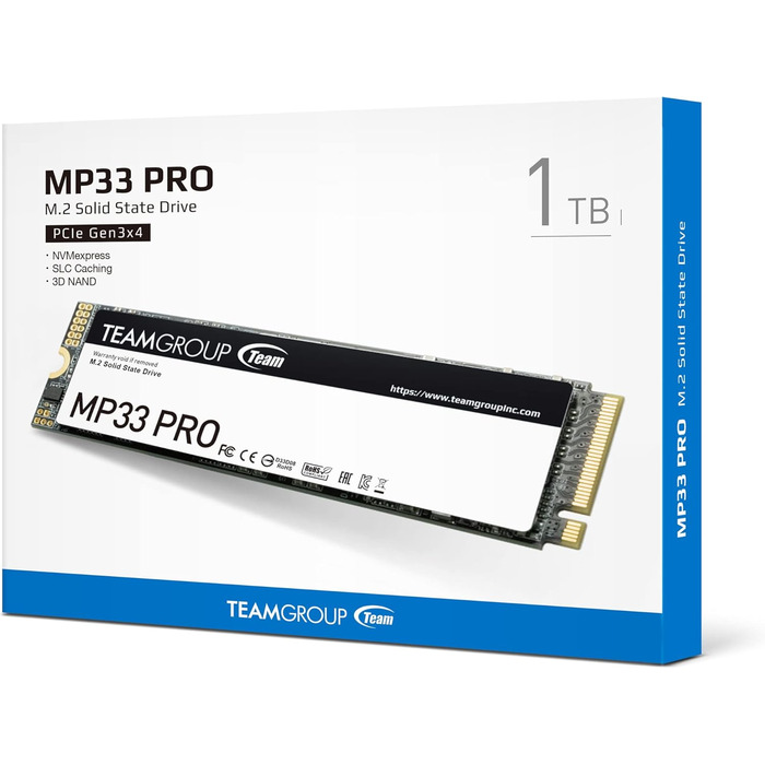 SSD TEAMGROUP MP33 PRO 1TB M.2 PCIe 2280 NVMe Gen3x4 - внутрішній SSD накопичувач