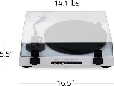 Програвач вінілу Fluance RT81 Elite High Fidelity з картриджем Audio Technica AT95E, чорний (глянцевий). Вбудований фонокоректор, ремінний привід, MDF корпус.