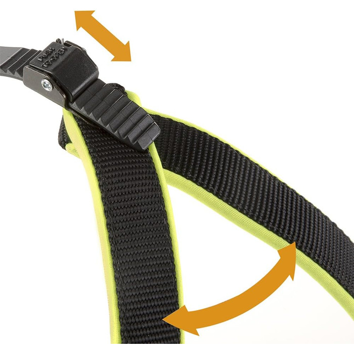 Шлейка для собак Ferplast Agila Fluo 3, неонове зелений, розмір 3, 37-57 см