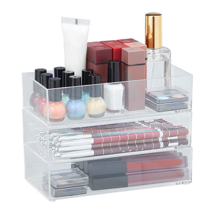 Relaxdays Drawer Organizer transparent