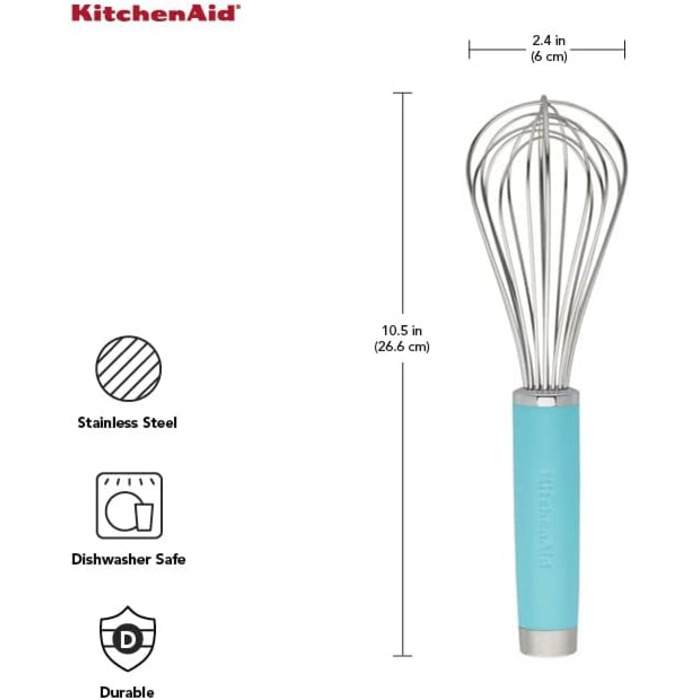 Кухонний вінчик KitchenAid Gourmet, 26,7 см, матовий, бірюзовий