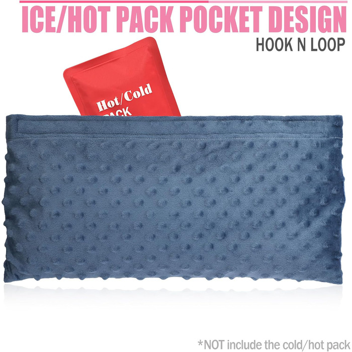Hysterectomy Seat Belt Pillow, Hysterectomy Recovery, a Must-Have After Surgery, Belly Pillow with Ice/Heat Pack for Tummy Tuck, C-Section Recovery, Gifts, Minky Dot Denim Blue