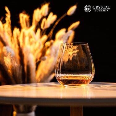 Кришталеві бокали Crystal Bohemia для шампанського - набір 6 шт, об'єм 260 мл, придатні для миття в посудомийній машині, довговічні та стійкі до подряпин. Елегантні склянки з кришталю - ідеальний подарунок для любителів шампанського (Tumbler 380ml)