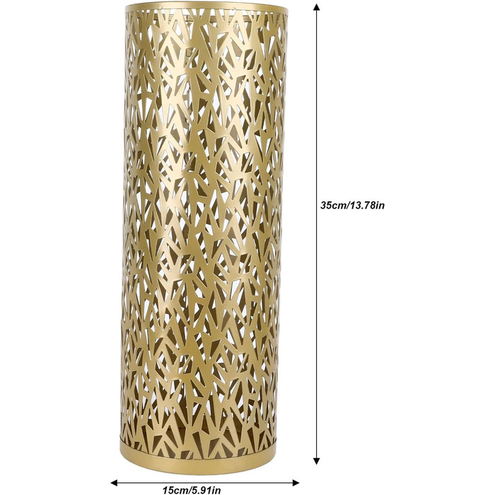 Металевий підставка для парасольки Topiky, кругла, золота, 15x10,5 см