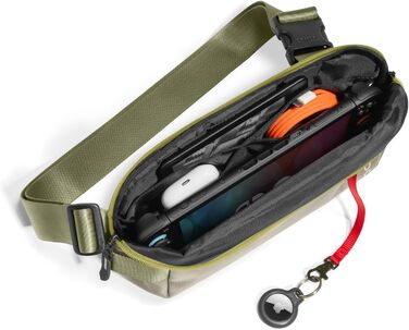 Сумка tomtoc Kompakt Sling Bag: поясна, через плече, для Switch/iPad mini, 3л, оливковий